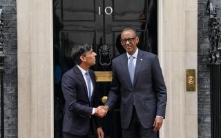 Prime Minister Rishi Sunak welcomes the President of Rwanda, Paul Kagame, to 10 Downing Street