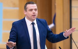 Scottish Conservative leader Douglas Ross during a debate in Holyrood