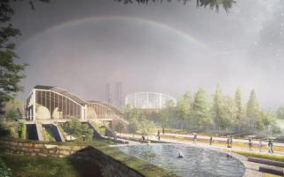 An artist's impression of how the finished Eden Project in Dundee will look