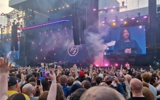 Foo Fighters lead singer appeared impressed by fans singing Flower of Scotland