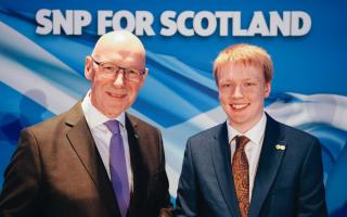 Ross Clark (right) is the SNP's youngest candidate standing for election on July 4