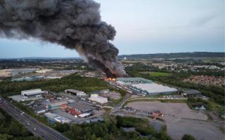 The fire broke out at an e-waste facility south of Glasgow