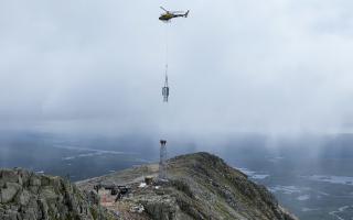 The mast, installed by Virgin Media O2, stands at 1108 metres above sea level at Glencoe Mountain Resort