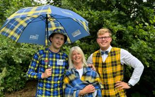 Hamish, Kathy and Ben Weir are encouraging people to wear tartan to mark what would have been Doddie Weir's 54th birthday