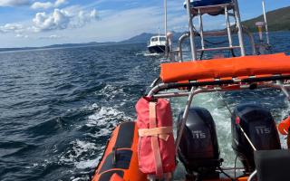 Image shared by Kyle RNLI taken during their first rescue of July 9