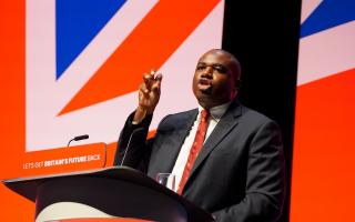 David Lammy speaking at the Labour Party conference in Liverpool