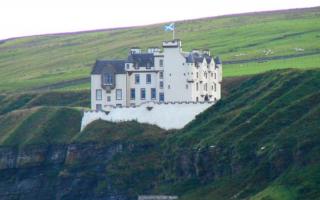 Dunbeath Castle on Scotland's north east coast was on sale for around £25 million