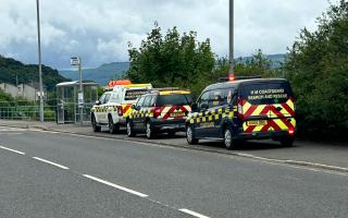 Vehicles rushes to Cloch Road, Gourock