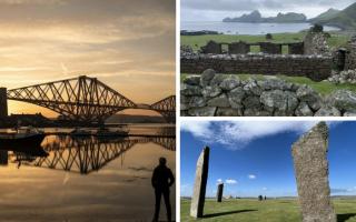 Scotland has seven Unesco World Heritage Sites in total including the Forth Bridge, St Kilda (top right) and Heart of Neolithic Orkney, which includes the Stones of Stenness (bottom right)