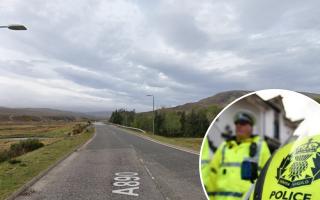 A crash on the A890 on Sunday saw two people airlifted to hospital