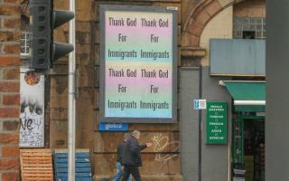 Several posters have popped up across Glasgow