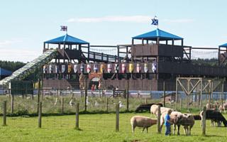 View of the 'fortress' at the East Link Family Park in East Lothian