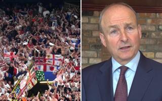 Irish premier Michael Martin said he 'wasn't happy' with the booing of English football anthem 'God Save the King' in advance of Sunday's Ireland-England game