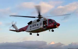 The coastguard launched a helicopter to help with the search in the early hours of the morning