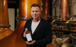 Ewan McGregor helped auction off bottles of whisky from his own personal cask for CHAS