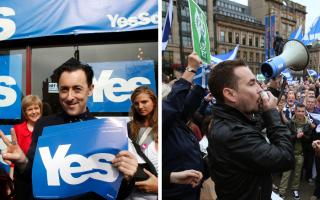 Alan Cumming (left) and Martin Compston (right) were among those to campaign in 2014