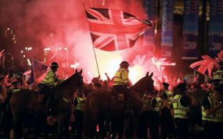 There was trouble in George Square in Glasgow the evening after Scotland voted No to independence