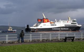 The Caledonian MacBrayne ferry MV Glen Sannox undergoing a sea trial