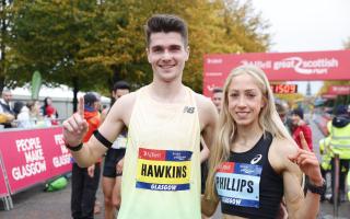 Callum Hawkins and Natasha Phillips claimed victory in the men's and women's half marathon