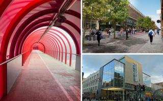 'Smartie Tube', St Enoch Centre and plan for Sauchiehall Street