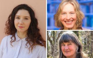 Anbara Salam (left), Ajay Close (top) and Margaret Elphinstone are among those shortlisted for the fiction award