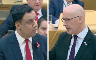 Scottish Labour leader Anas Sarwar (left) and First Minister John Swinney