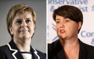 Former first minister Nicola Sturgeon (left) and former Scottish Tory leader Ruth Davidson