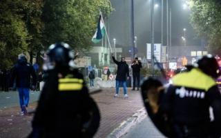 Violence erupted in Amsterdam on Thursday night