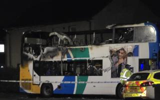 The bus was left burnt out following the incident