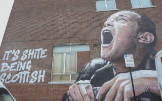 New mural appears in Glasgow as filming of Hollywood movie gets underway