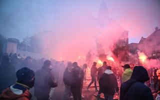 The violence broke out in Amsterdam on Thursday