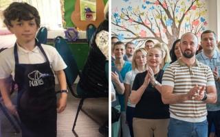 Staff from the hospital in Ukraine (right) were delighted to receive help from Scottish school pupils in Raasay