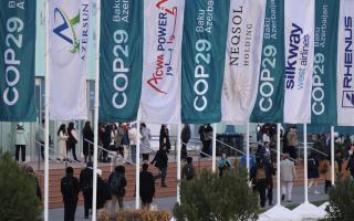 Conference participants attend day six at the UNFCCC COP29 Climate Conference in Baku, Azerbaijan