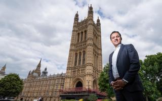 Scottish Labour leader Anas Sarwar photographed outside the Houses of Parliament in Westminster