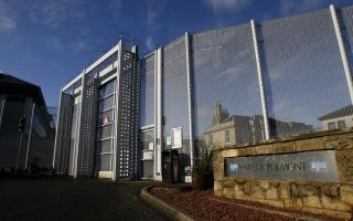 The gates of Polmont Young Offenders Institution near Brightons