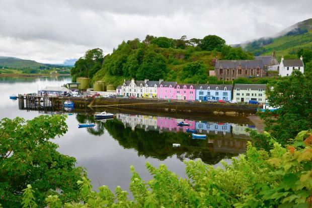 The pretty harbour at Portree